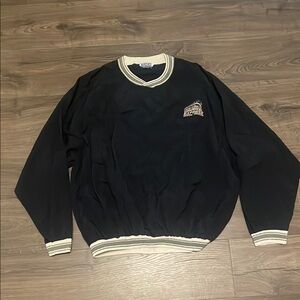 Vintage Vantage Club Collection Black Crewneck Pullover w/ Green Trim, Size 1X